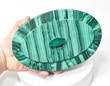 7.48" Beautiful Polished MALACHITE JEWELRY BOX with Chrysocolla - Congo mc996