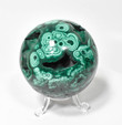 2.95" POLISHED MALACHITE SHERE With Stand - Congo E627