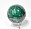 2.83" POLISHED MALACHITE SHERE With Stand - Congo E622