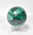 2.48" POLISHED MALACHITE SHERE With Stand - Congo E633
