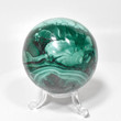 2.48" POLISHED MALACHITE SHERE With Stand - Congo E633