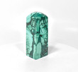 3.46" POLISHED MALACHITE OBELISK Tower Carving - Congo A949