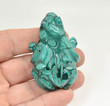 2.48" POLISHED MALACHITE FROG Animal Carving Congo CM59