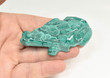 3.26" POLISHED MALACHITE FROG Animal Carving Congo CM61