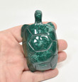 3.62" POLISHED MALACHITE TURTLE Animal Carving Congo CM48