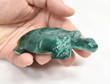 3.62" POLISHED MALACHITE TURTLE Animal Carving Congo CM48
