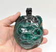 4.48" POLISHED MALACHITE TURTLE Animal Carving Congo CM43