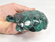 4.48" POLISHED MALACHITE TURTLE Animal Carving Congo CM43
