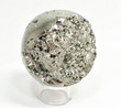 3.34" Polished PYRITE SPHERE With Stand Huanzala Mine, Peru - B216