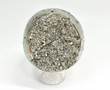 3.54" Polished PYRITE SPHERE With Stand Huanzala Mine, Peru - B214