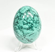 2.91" POLISHED MALACHITE EGG With Stand Congo E658