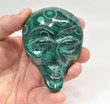 3.50" POLISHED MALACHITE Tribal Mask Carving Congo CM36