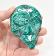 3.66" POLISHED MALACHITE Tribal Mask Carving Congo CM38