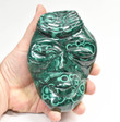 5" POLISHED MALACHITE Tribal Mask Carving Congo CM40