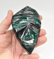 4.33" POLISHED MALACHITE Tribal Mask Carving Congo CM37