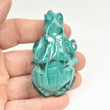 2.83" POLISHED MALACHITE FROG Animal Carving Congo CM62