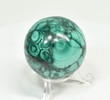 1.88" POLISHED MALACHITE SPHERE With Stand Congo E654