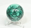 1.88" POLISHED MALACHITE SPHERE With Stand Congo E654