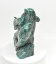 8.26" Polished CHRYSOCOLLA DOLPHINS School Of Four Carving Peru cm35