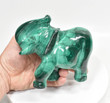 5.31" POLISHED MALACHITE ELEPHANT Animal Carving - Congo cm22