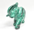 5.31" POLISHED MALACHITE ELEPHANT Animal Carving - Congo cm22