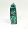 6.10" POLISHED MALACHITE OBELISK Tower Carving - Congo B255