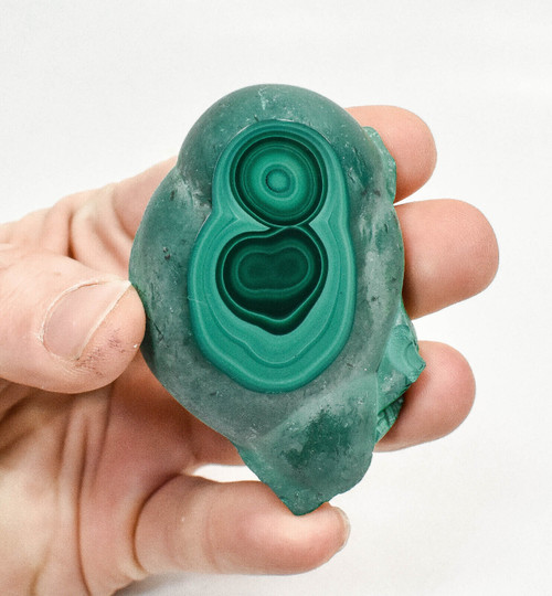 2.75" POLISHED MALACHITE BULLSEYE Eye Shilu Mine, China B291