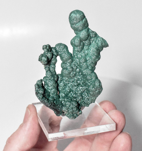 2.95" MALACHITE CRYSTAL CLUSTER With Stand Mindingi Mine, Congo Q746