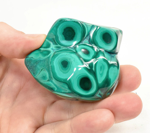 2.55" POLISHED BULLSEYE MALACHITE Congo B299