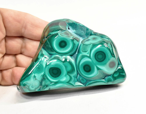 3.66" POLISHED BULLSEYE MALACHITE Congo B307