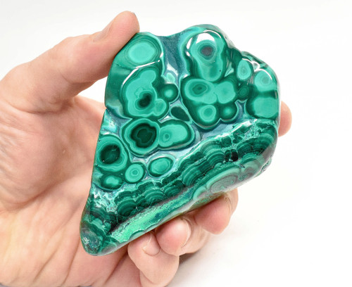 3.85" POLISHED BULLSEYE MALACHITE Congo B301