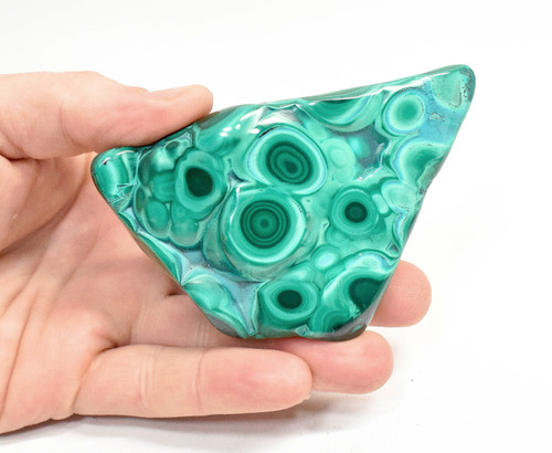 3.74" POLISHED BULLSEYE MALACHITE Congo B297