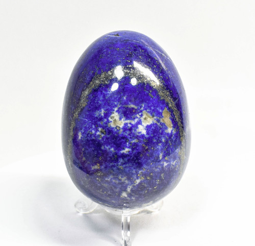 3.77" POLISHED LAPIS LAZULI Egg With Stand Afghanistan S365