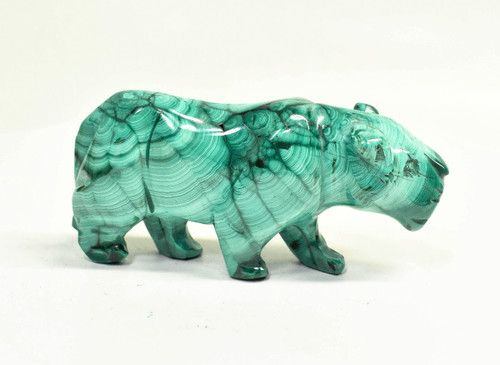 2.99" Beautiful POLISHED MALACHITE BIG CAT Animal Carving - Congo CM117