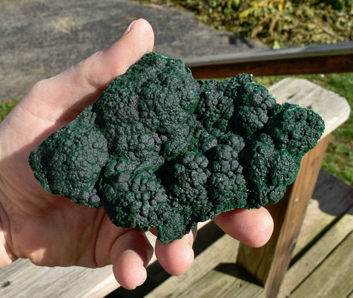 4.88" BotryoidalFibrous MALACHITE Mindingi Mine, Congo Q427