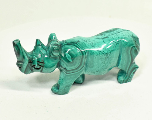 3.50" Beautiful POLISHED MALACHITE LION Animal Carving - Congo CM116