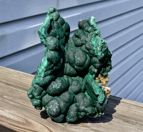 3.46" Beautiful BOTRYOIDAL Sparkly MALACHITE - Congo Q415