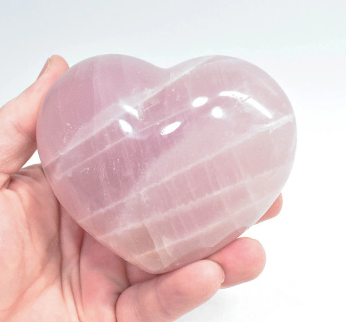 3.85" POLISHED ROSE QUARTZ Heart Madagascar T623