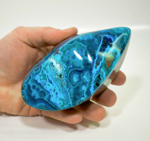 4.84" Beautiful POLISHED CHRYSOCOLLA Bagdad Mine Arizona P289