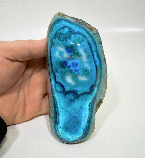 5.03" Beautiful POLISHED CHRYSOCOLLA Bagdad Mine Arizona P288