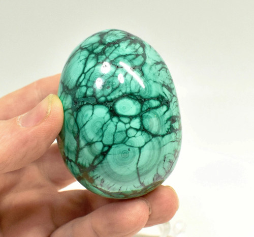 2.55" POLISHED MALACHITE EGG With Stand Congo - E691