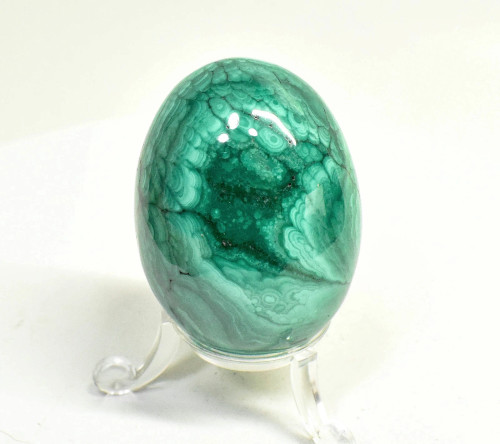 2.20" POLISHED MALACHITE EGG With Stand Congo - E689