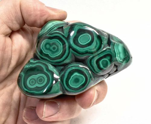 2.87" POLISHED BULLSEYE MALACHITE Freeform Congo - B347