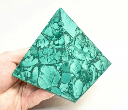 3.89" POLISHED MALACHITE PYRAMID Congo - cm210