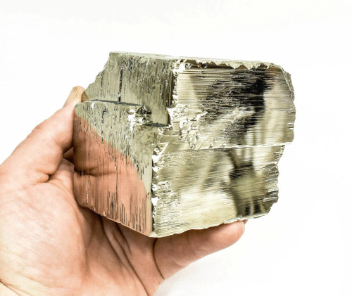 4.13" CUBIC PYRITE Crystal Cluster Huanzala mine, Peru T746