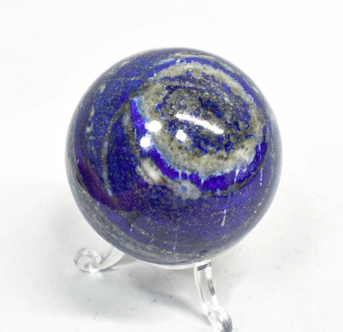 2.36" POLISHED LAPIS LAZULI Sphere With Stand Afghanistan S398
