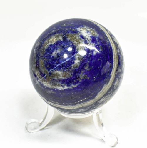 2.08" POLISHED LAPIS LAZULI Sphere With Stand Afghanistan S384