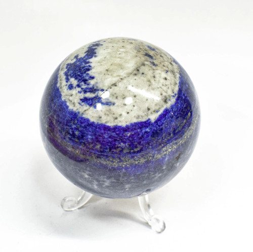 2.95" POLISHED LAPIS LAZULI Sphere With Stand Afghanistan S403
