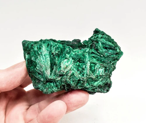 3.26" CHATOYANT FIBROUS MALACHITE Mindingi Mine, Congo Q849