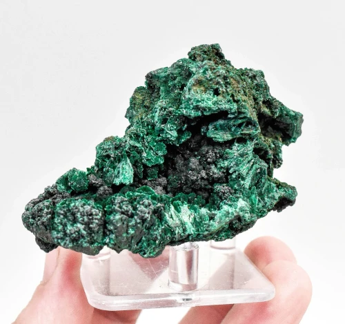 3.22" CHATOYANT FIBROUS MALACHITE Mindingi Mine, Congo Q862